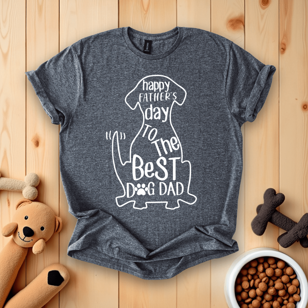Dark Heather / S Happy Father's Day To The Best Dog Dad T-Shirt