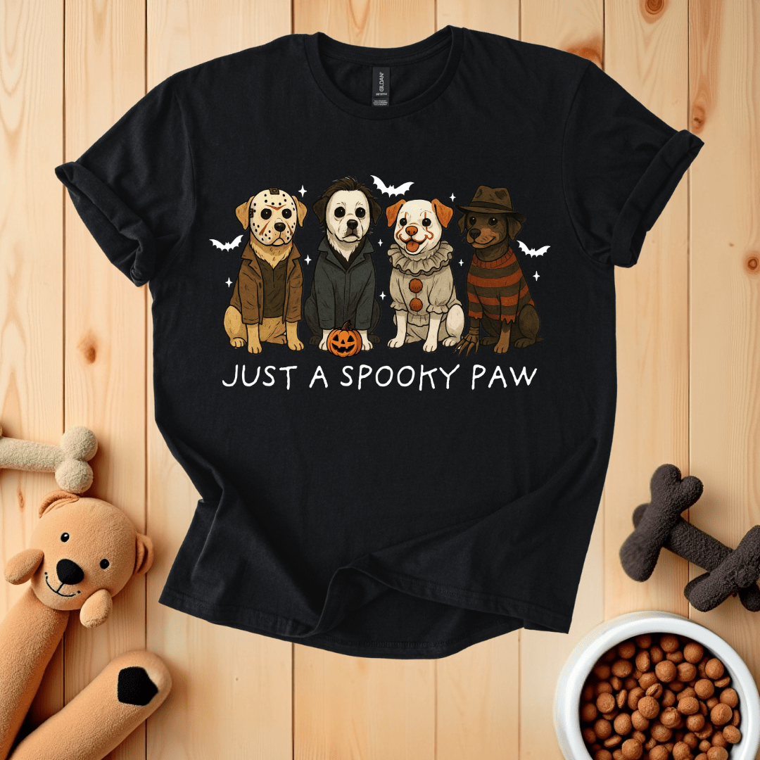 Black / S Just A Spooky Paw T-Shirt