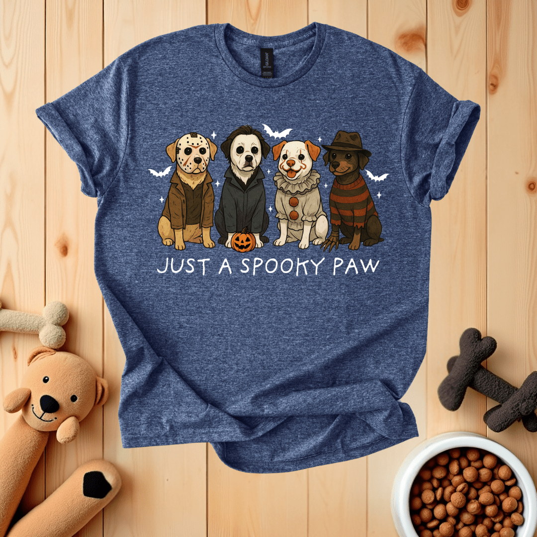 Heather Navy / S Just A Spooky Paw T-Shirt