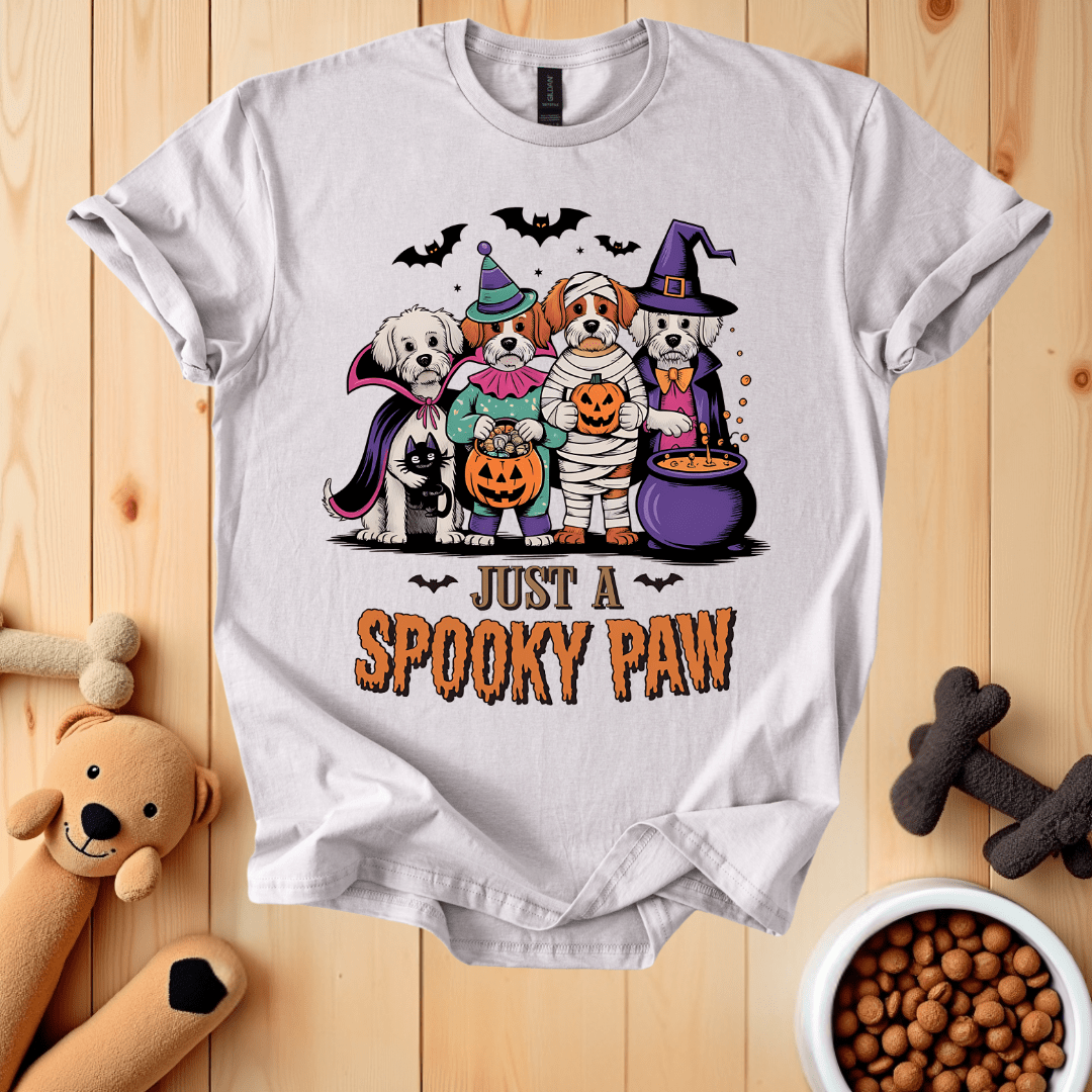 Ice Grey / S Just A Spooky Paw T-Shirt