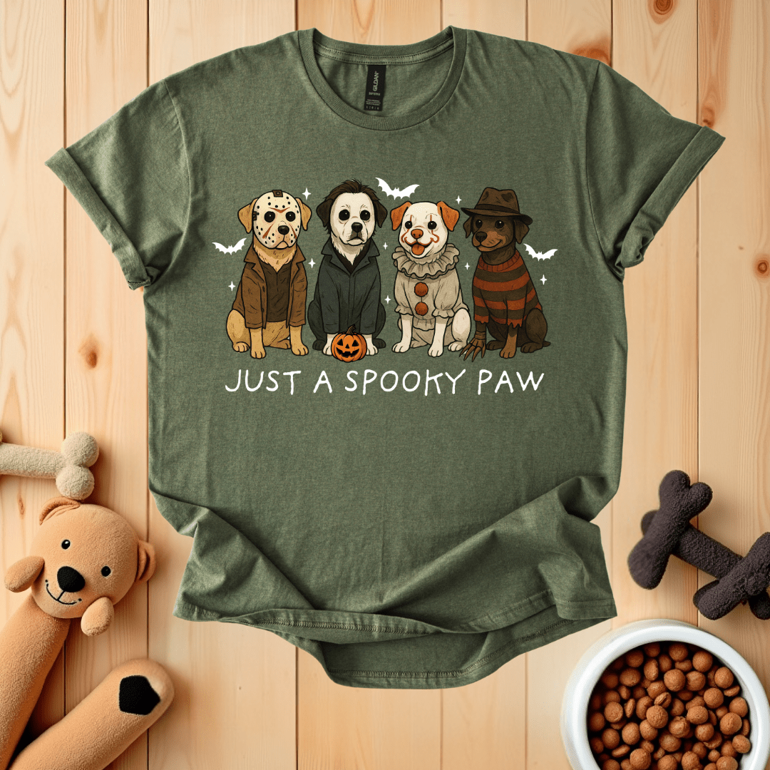 Military Green / S Just A Spooky Paw T-Shirt