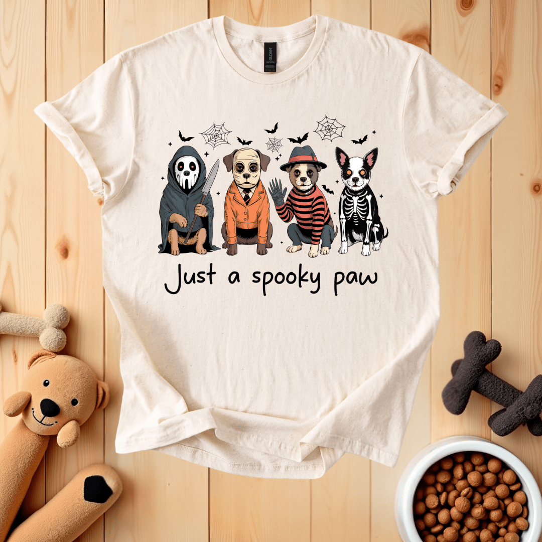 Natural / S Just A Spooky Paw T-Shirt