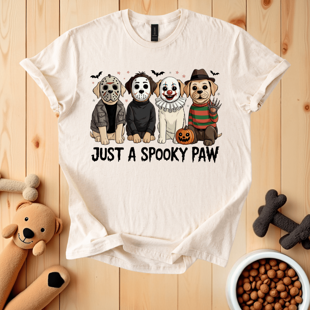 Natural / S Just A Spooky Paw T-Shirt