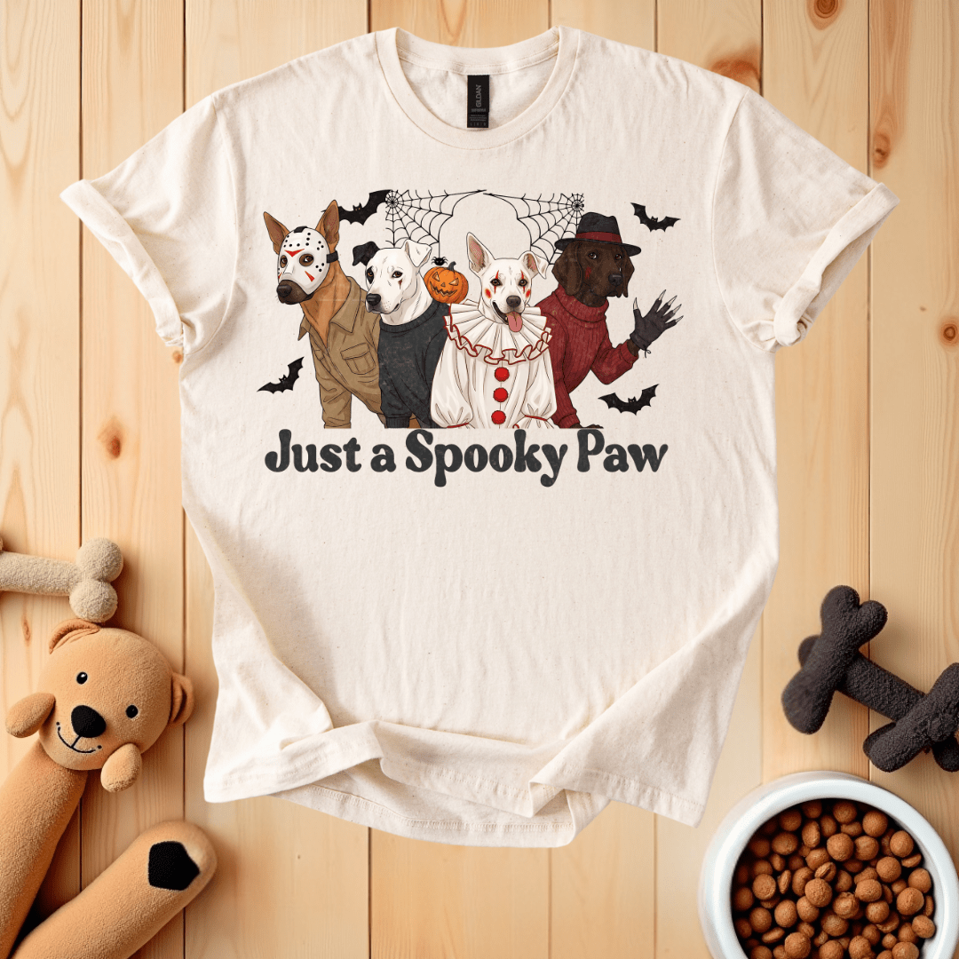 Natural / S Just A Spooky Paw T-Shirt