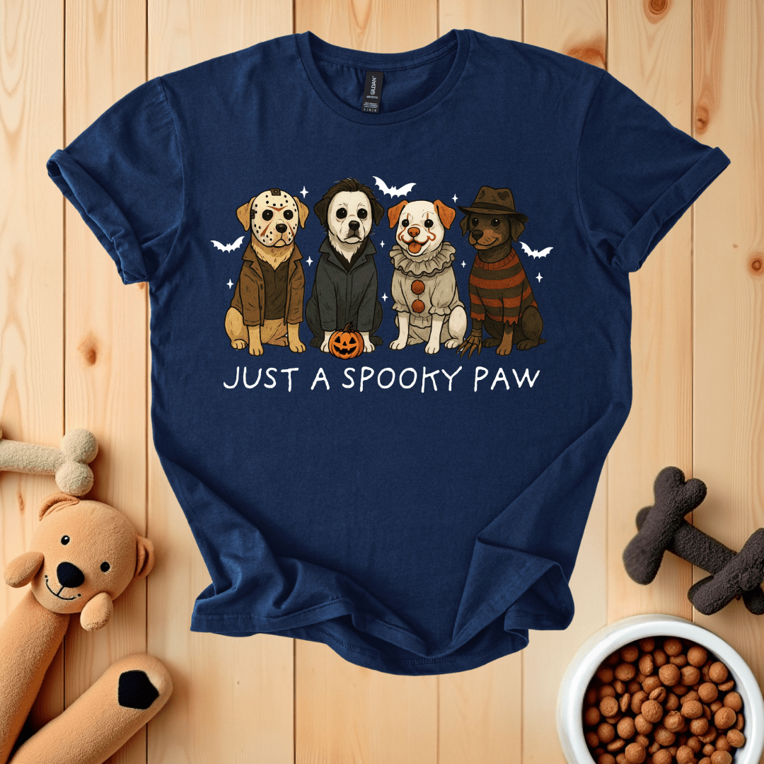 Navy / S Just A Spooky Paw T-Shirt