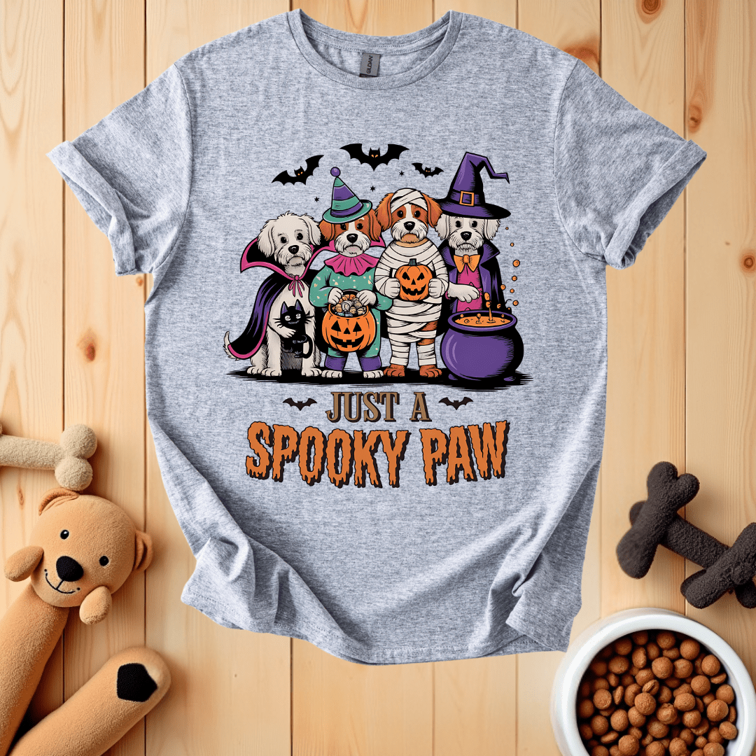 Sport Grey / S Just A Spooky Paw T-Shirt