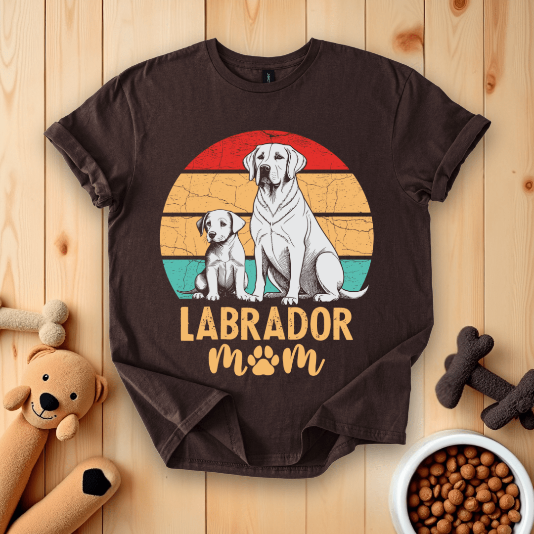 Dark Chocolate / S Labrador Mom T-Shirt