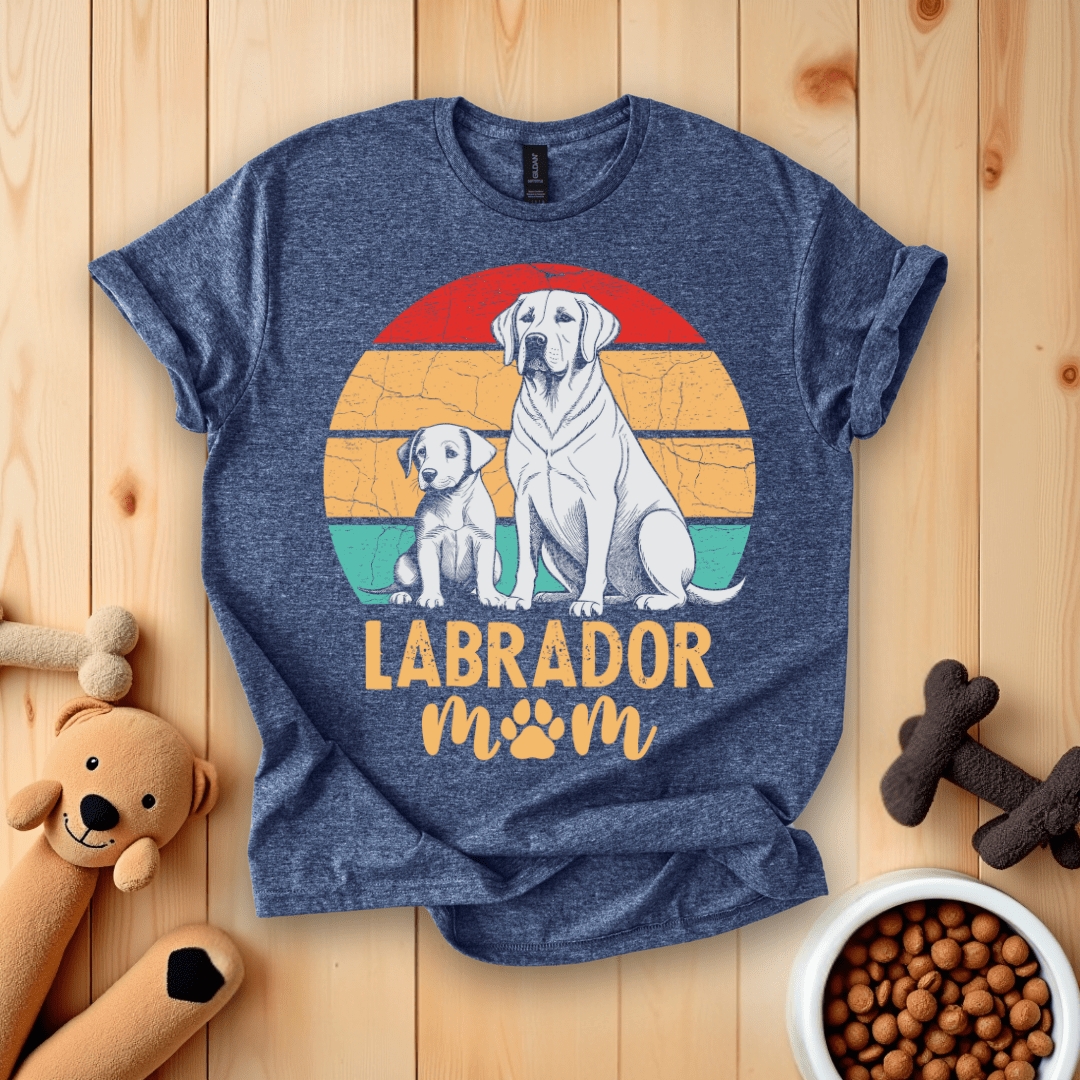 Heather Navy / S Labrador Mom T-Shirt