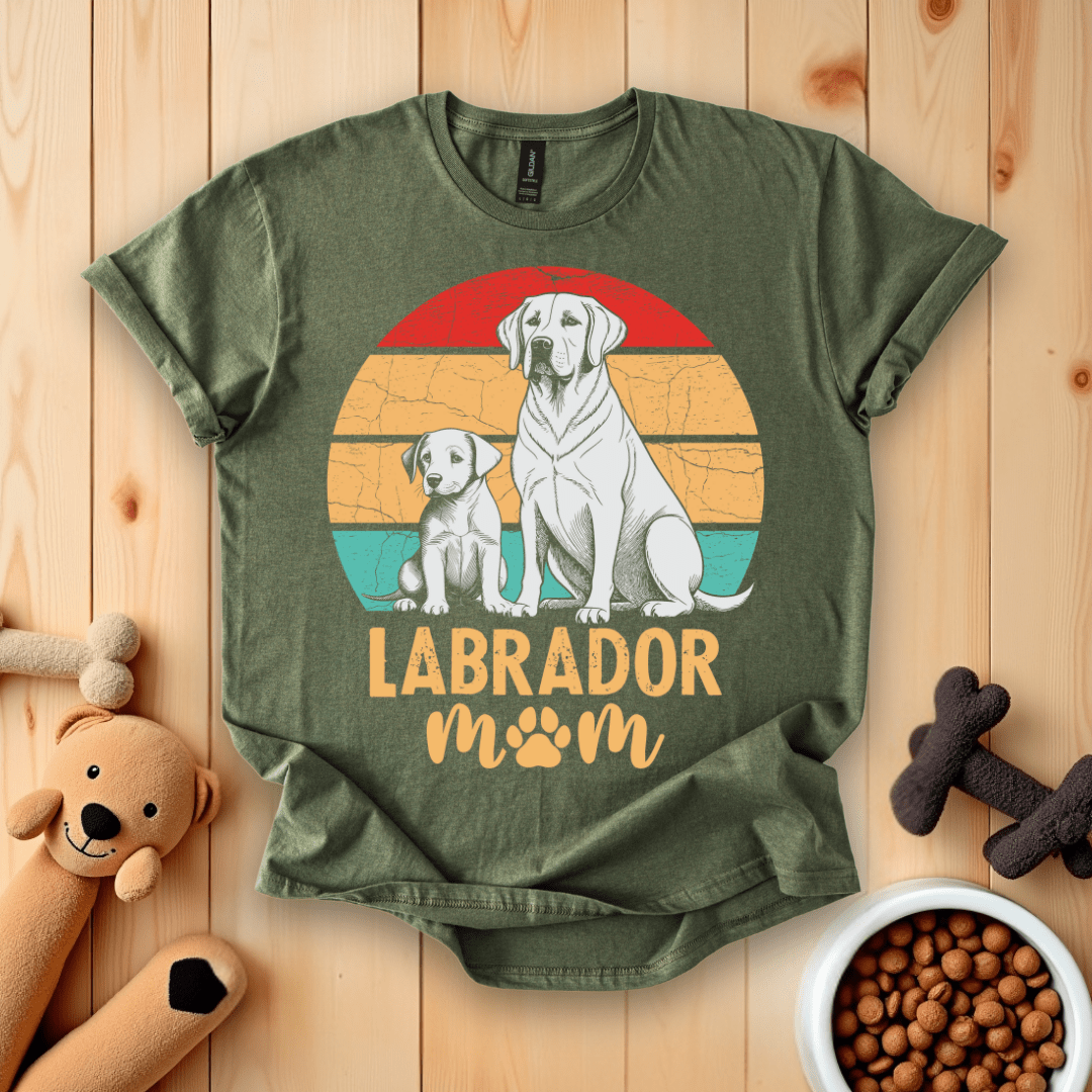 Military Green / S Labrador Mom T-Shirt