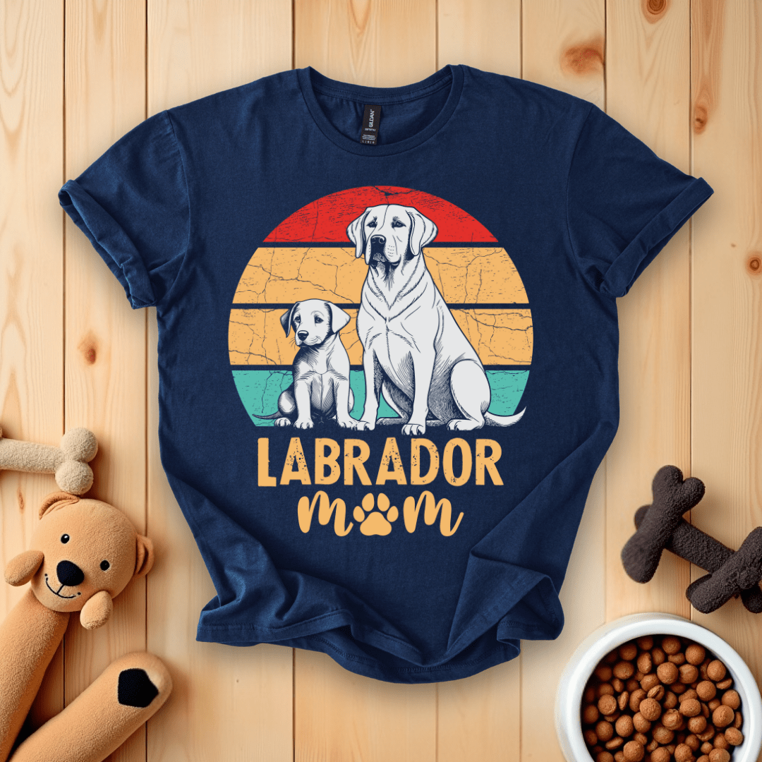 Navy / S Labrador Mom T-Shirt