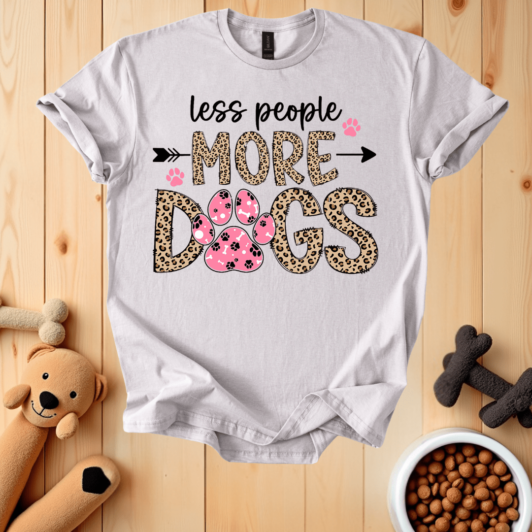 Ice Grey / S Less People More Dogs T-Shirt