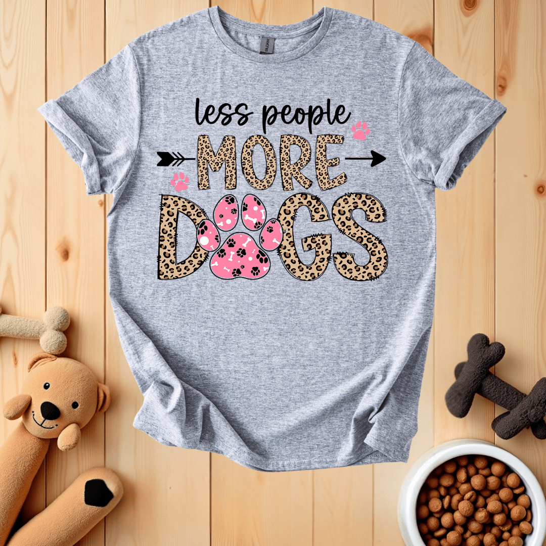 Sport Grey / S Less People More Dogs T-Shirt