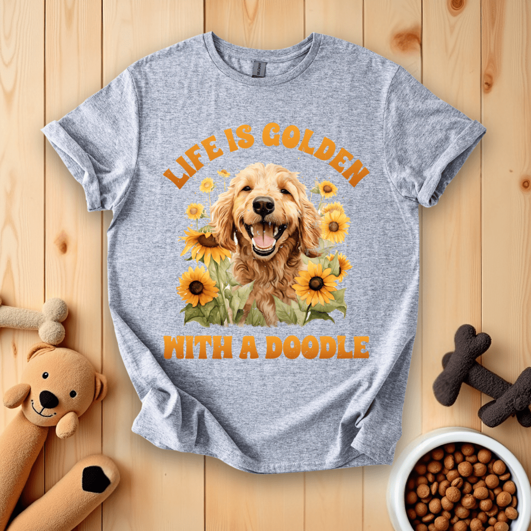 Sport Grey / S Life Is Golden With A Doodle T-Shirt