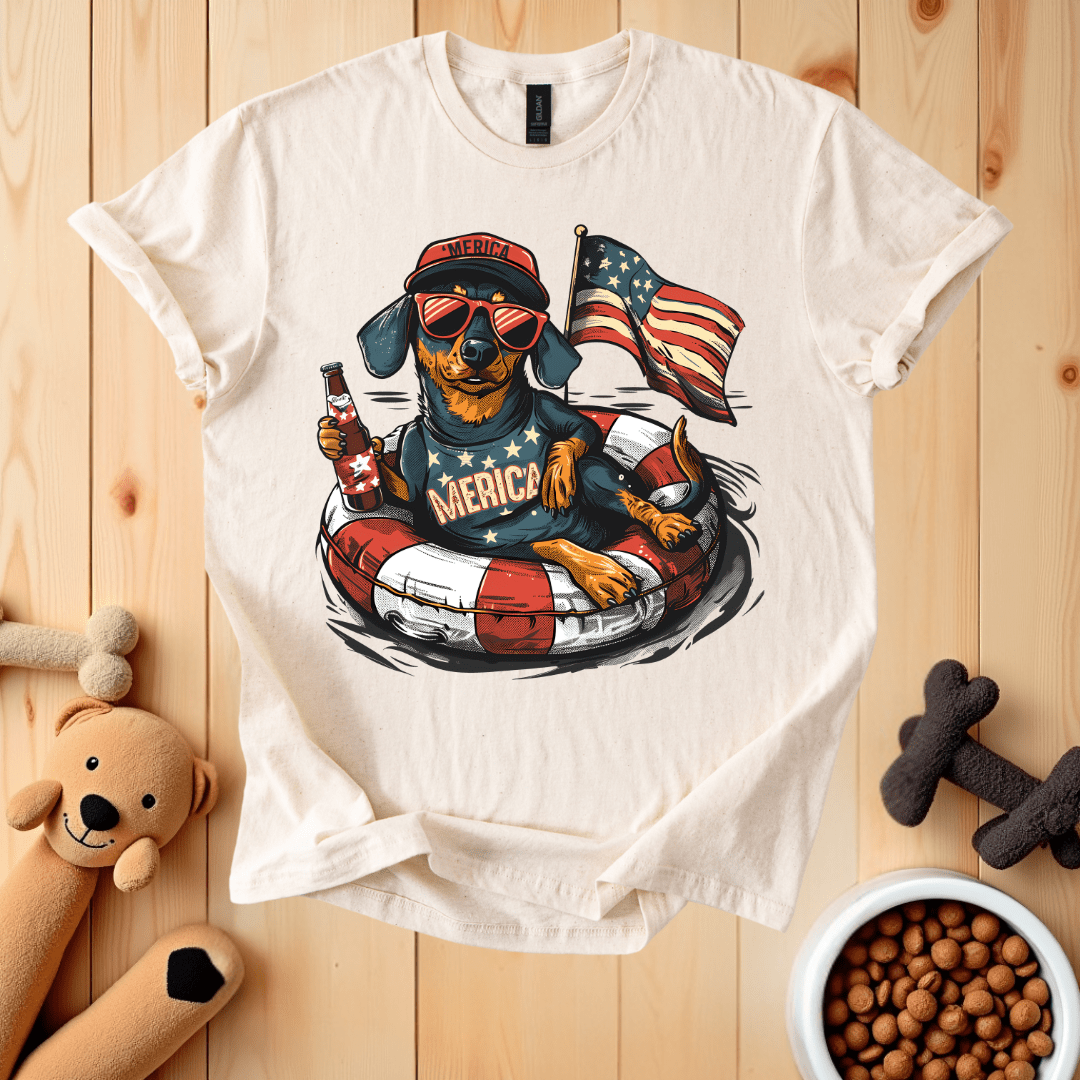 Natural / S Patriotic Dachshund T-Shirt