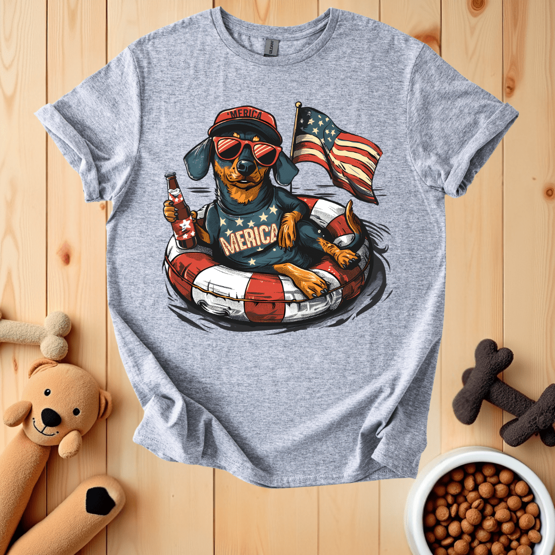 Sport Grey / S Patriotic Dachshund T-Shirt