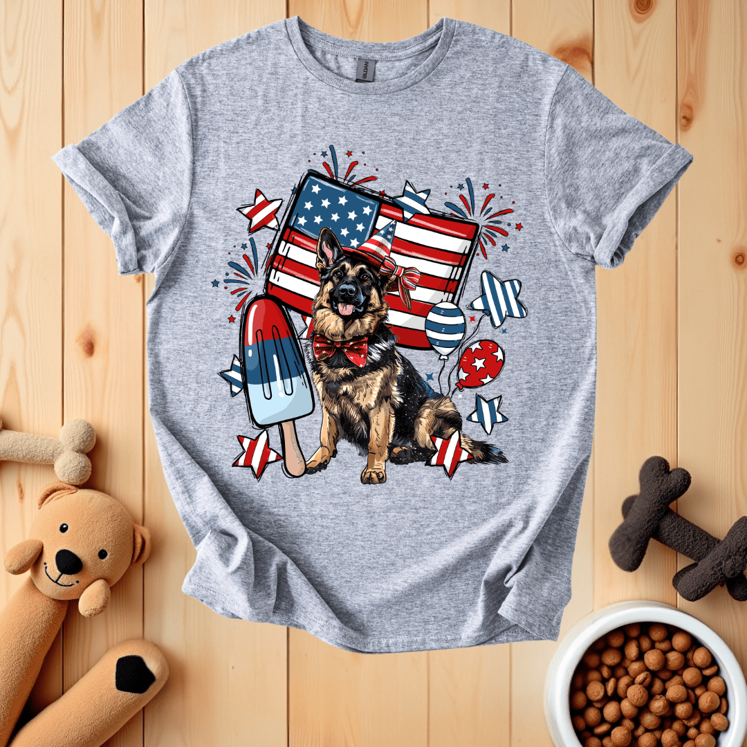 Sport Grey / S Patriotic German Shepherd T-Shirt
