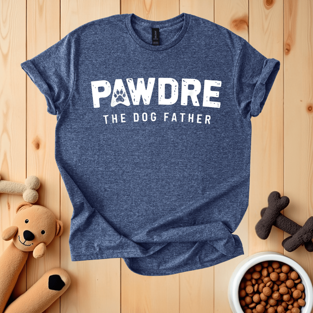 Heather Navy / S Pawdre The Dog Father T-Shirt
