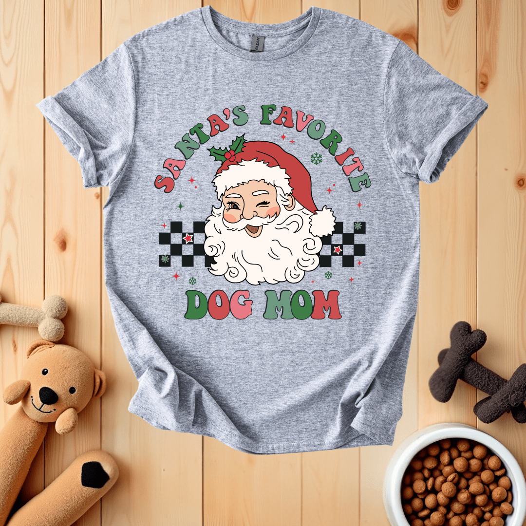 Sport Grey / S Santa's Favorite Dog Mom T-Shirt