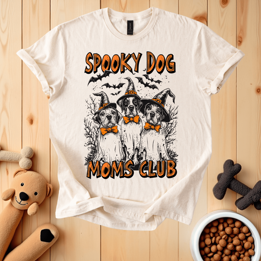 Natural / S Spooky Dog Moms Club T-Shirt