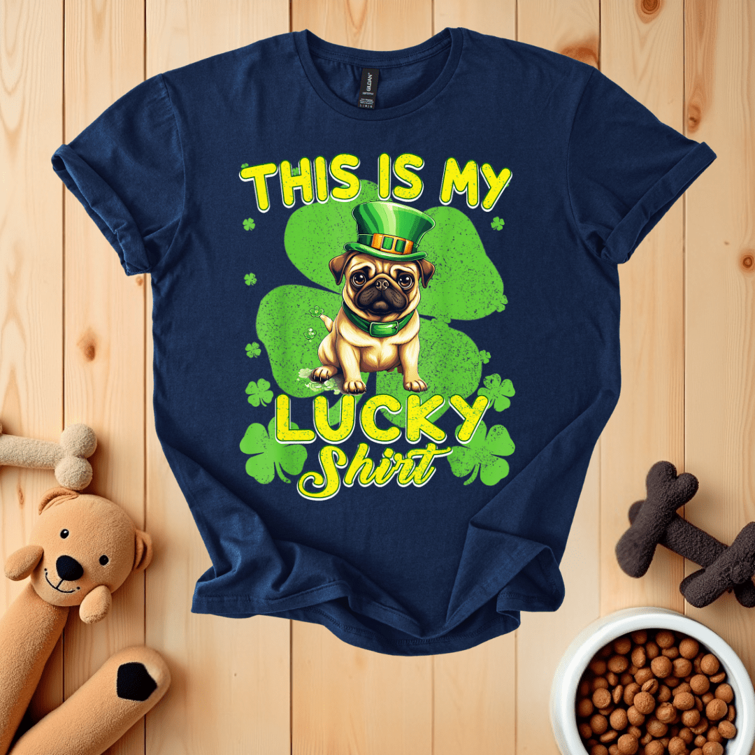 Navy / S This Is My Lucky T-Shirt