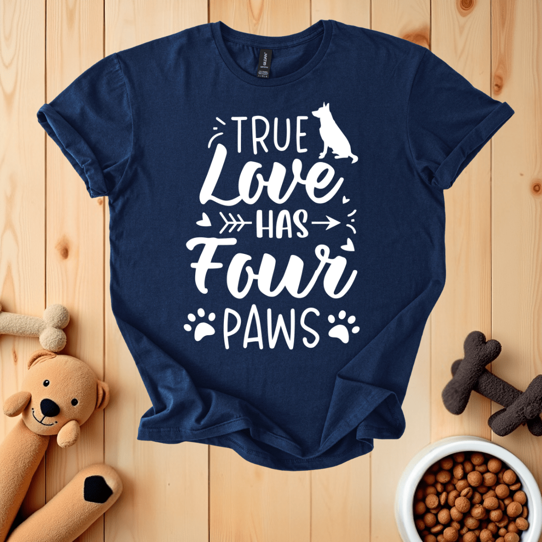 Navy / S True Love Has Four Paws T-Shirt