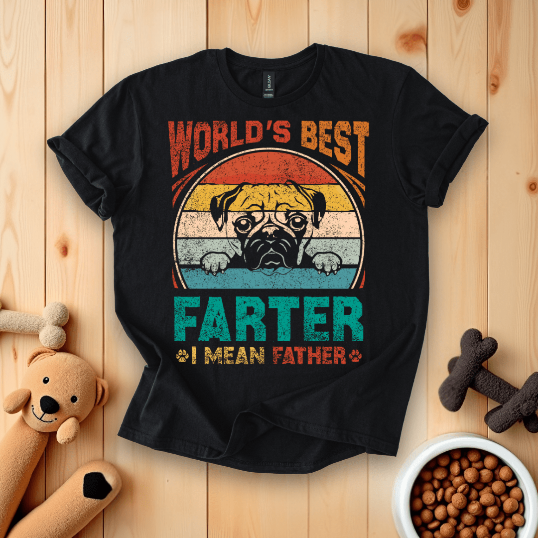 Black / S World's Best Farter I Mean Father T-Shirt