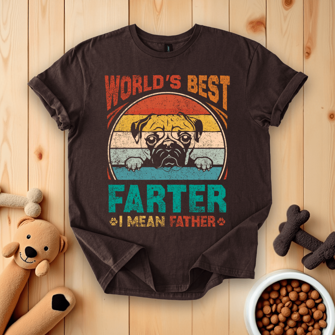 Dark Chocolate / S World's Best Farter I Mean Father T-Shirt