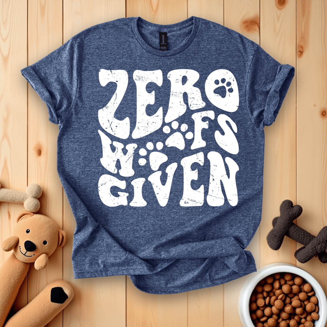 Heather Navy / S Zero Woofs Given T-Shirt
