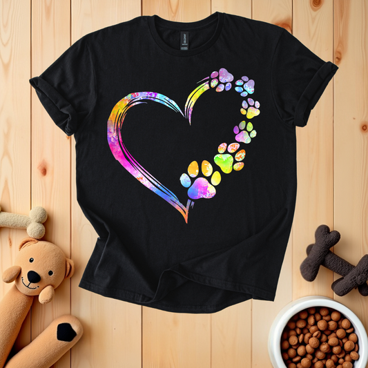 Dog Paw Heart T-Shirt
