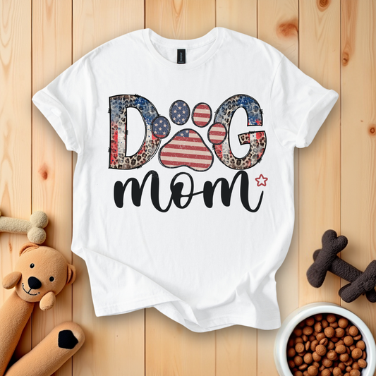 Patriotic Dog Mom T-Shirt