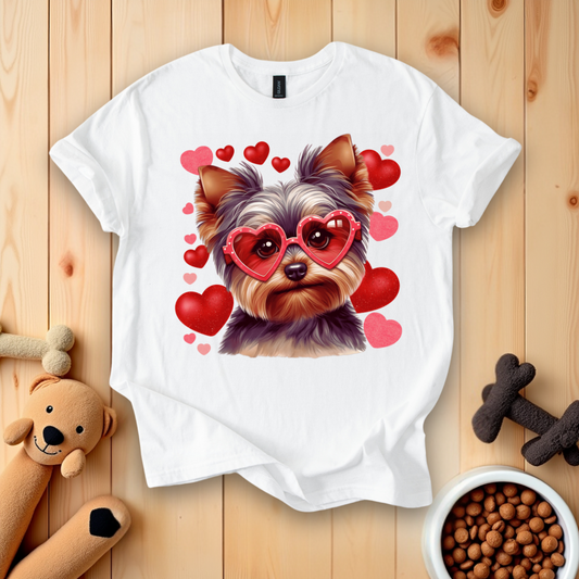 Yorkie Dog Valentine T-Shirt