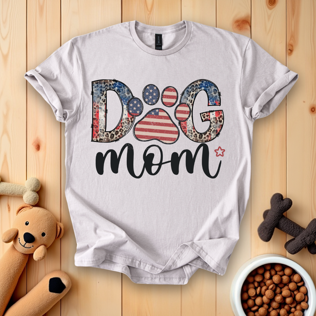 Patriotic Dog Mom T-Shirt