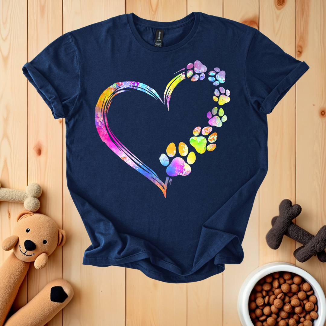 Dog Paw Heart T-Shirt