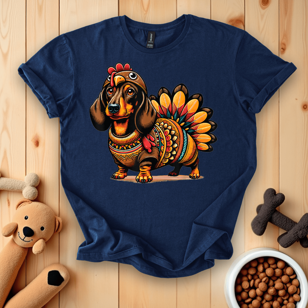 Dachshund Dog Weiner Turkey Thanksgiving T-Shirt