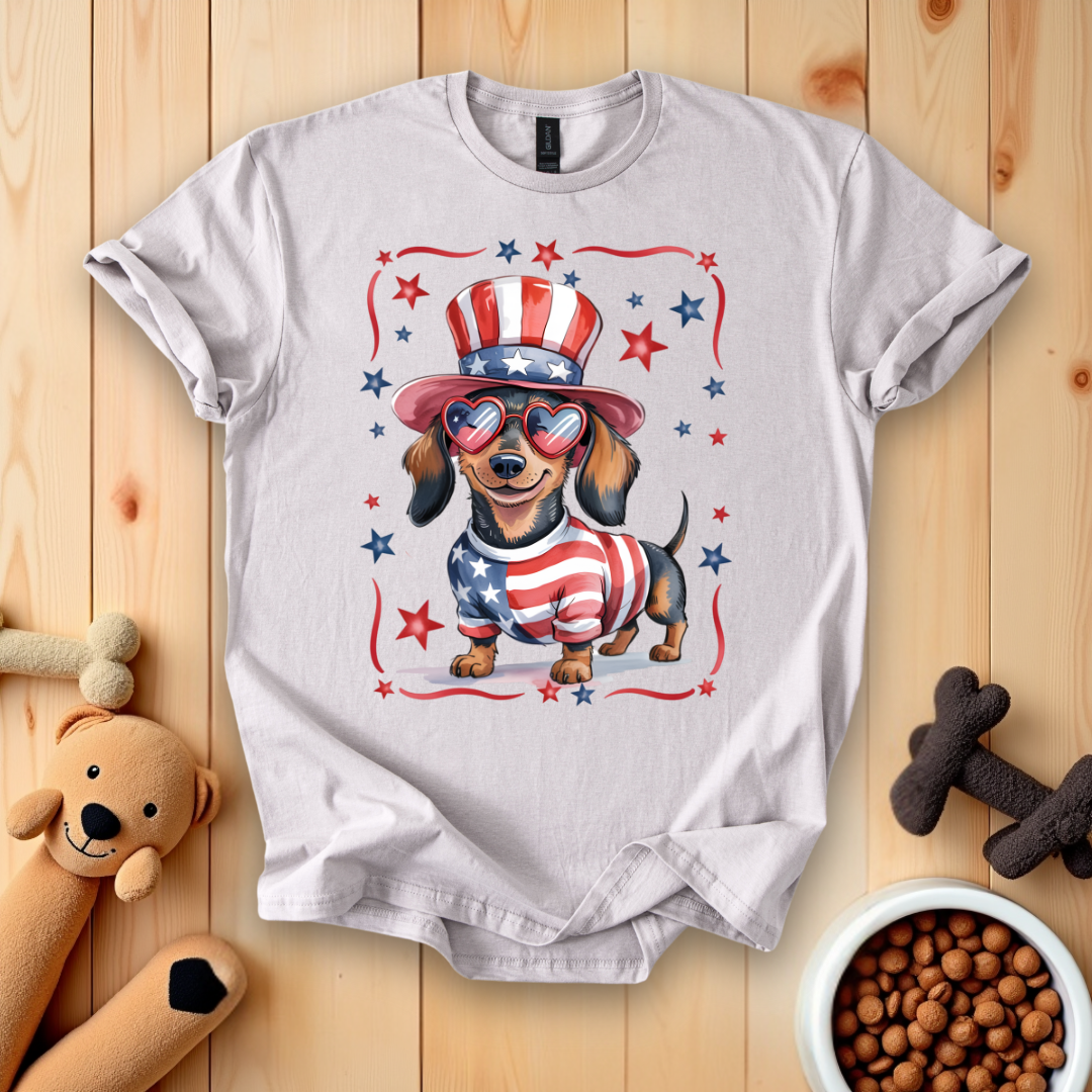 Patriotic Dachshund Dog T-Shirt