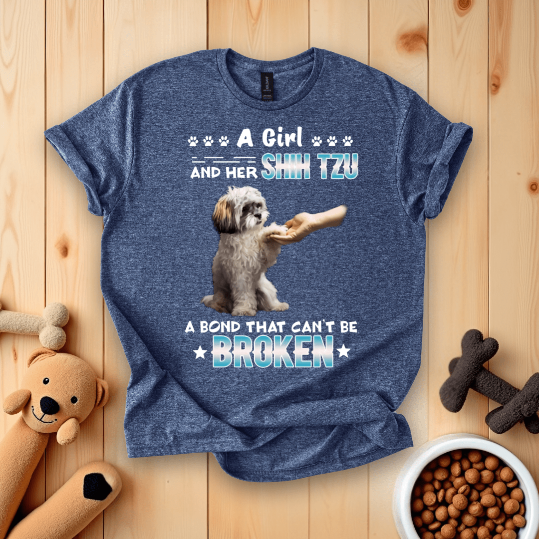 A Girl And Her Shih Tzu A Bond That Can't Be Broken T-Shirt
