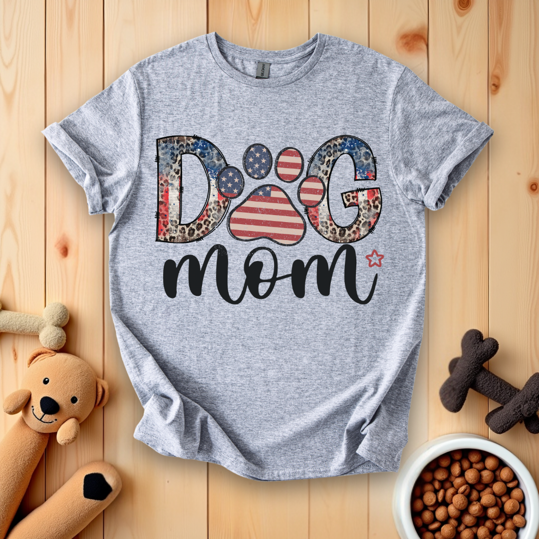 Patriotic Dog Mom T-Shirt