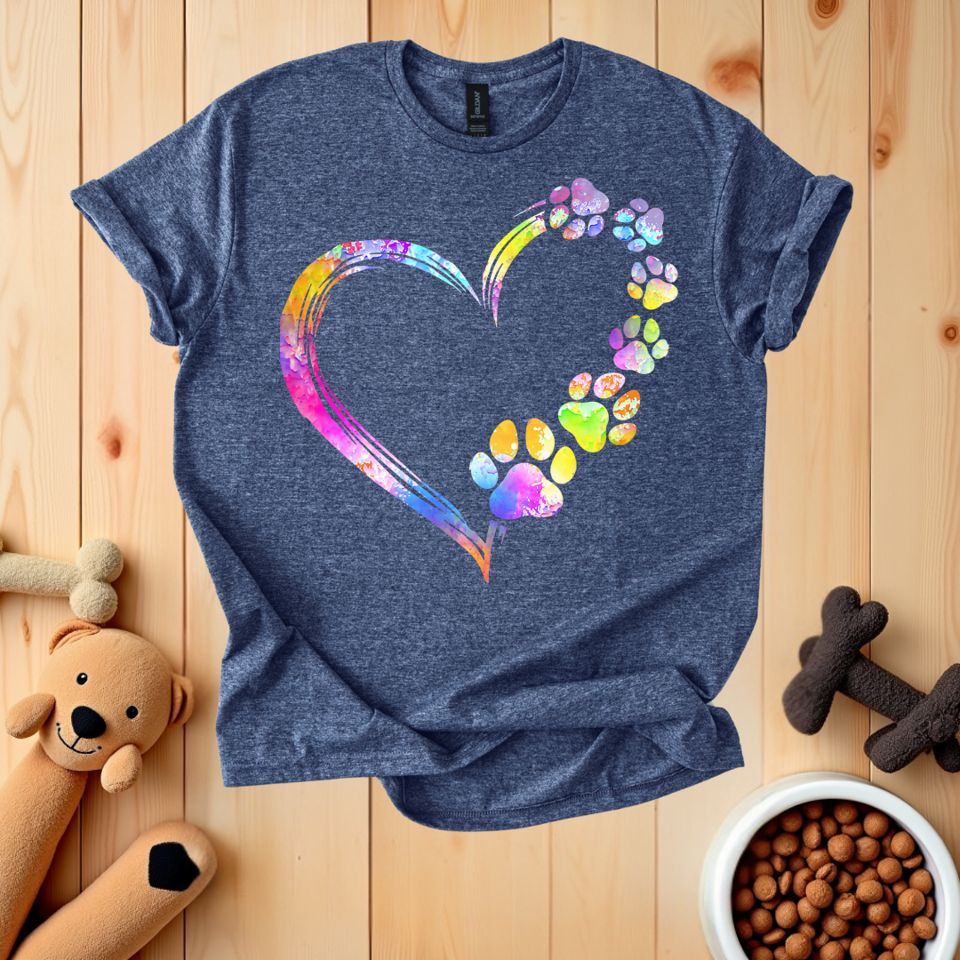 Dog Paw Heart T-Shirt