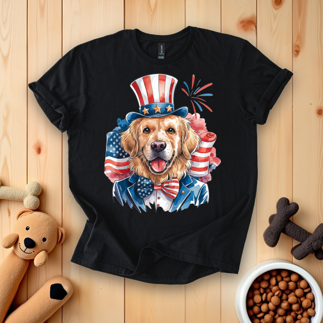 4Th Of July Golden Retriever T-Shirt