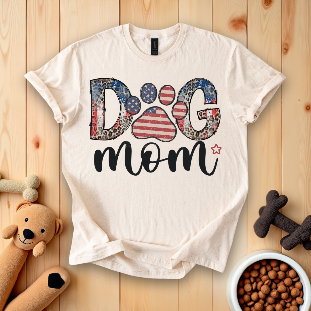 Patriotic Dog Mom T-Shirt