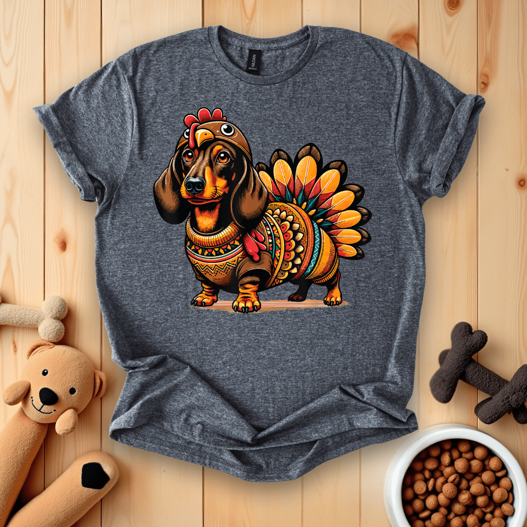 Dachshund Dog Weiner Turkey Thanksgiving T-Shirt
