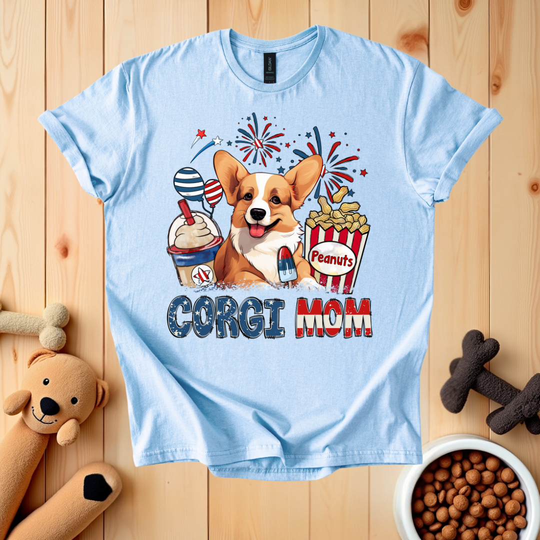 Patriotic Corgi Mom T-Shirt