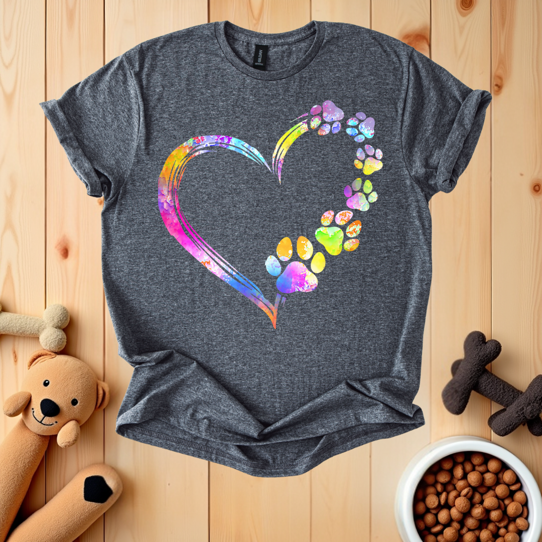 Dog Paw Heart T-Shirt