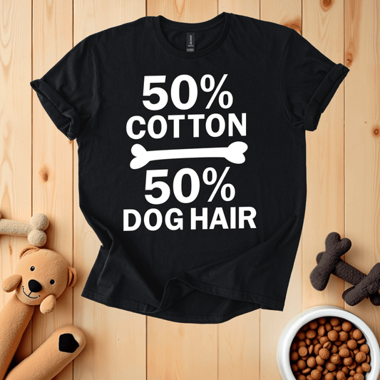 Black / S 50% Cotton 50% Dog Hair T-Shirt