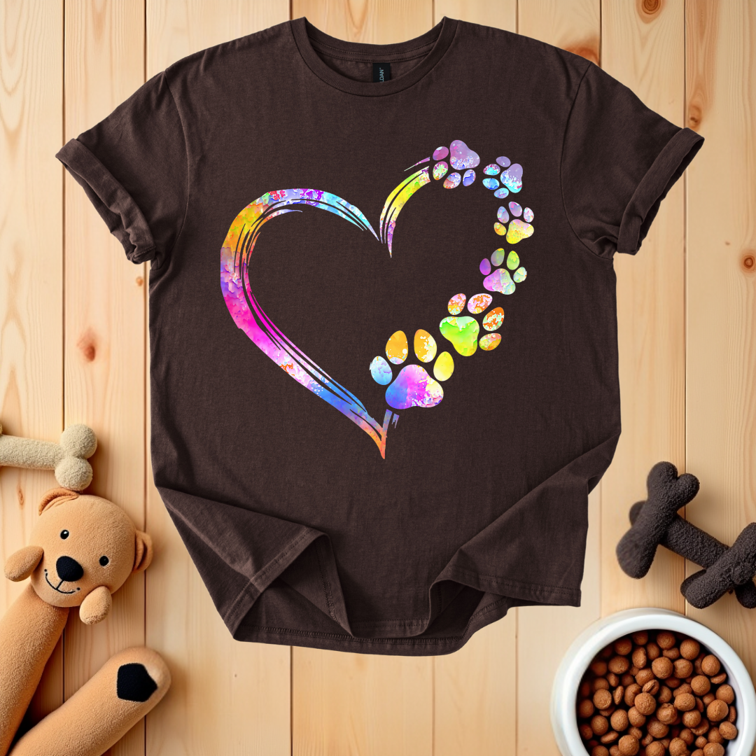 Dog Paw Heart T-Shirt