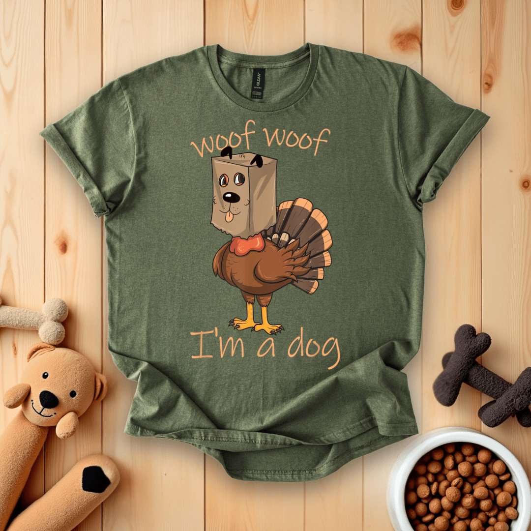 Woof Woof I'm A Dog Thanksgiving Turkey T-Shirt