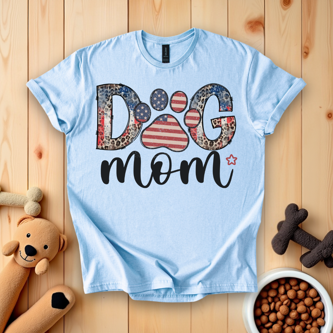 Patriotic Dog Mom T-Shirt