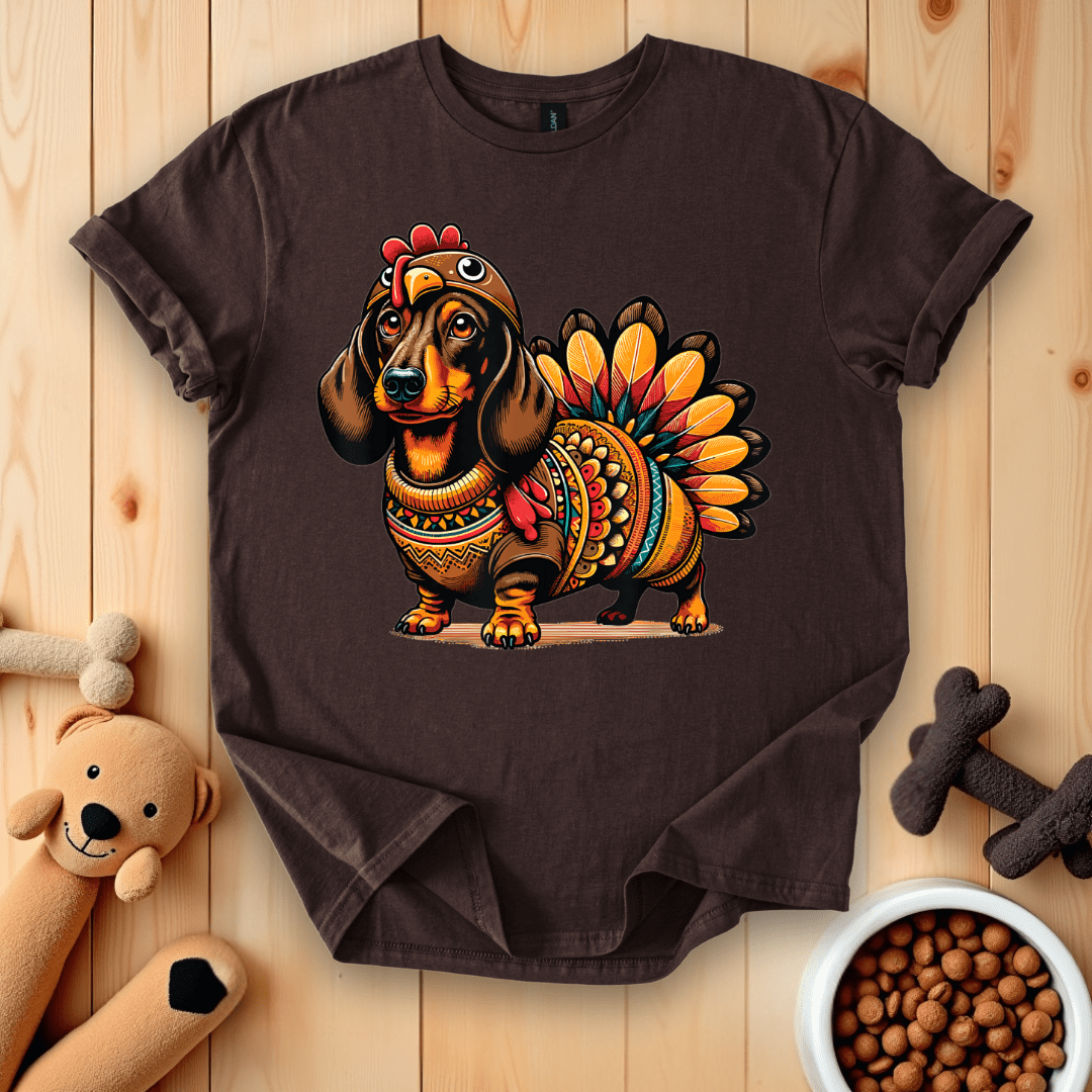 Dachshund Dog Weiner Turkey Thanksgiving T-Shirt