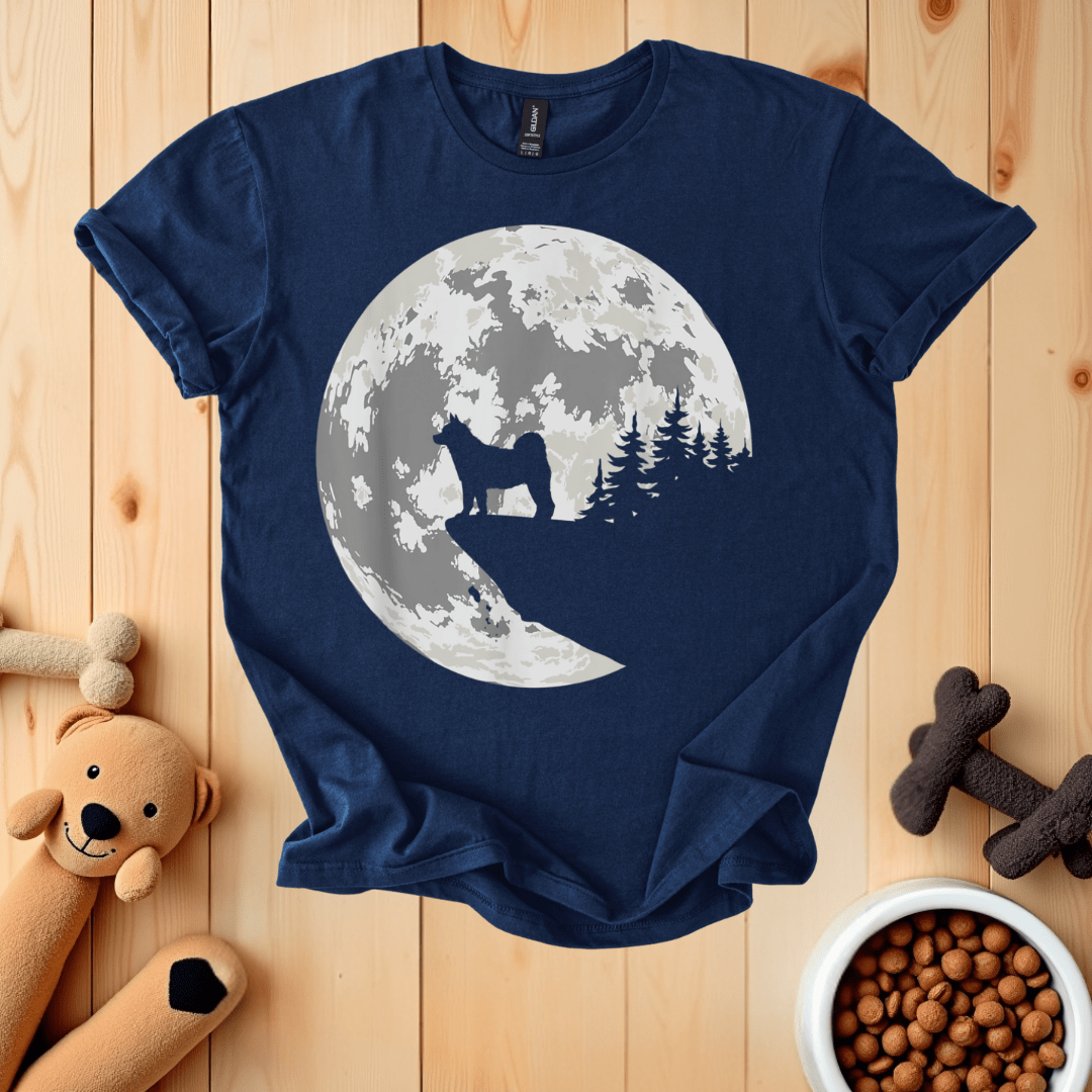 Navy / S Akita Dog Halloween T-Shirt