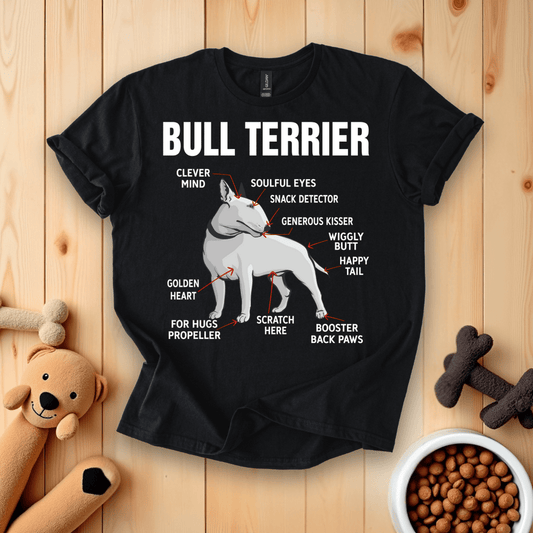 Black / S Anatomy Of A Bull Terrier T-Shirt